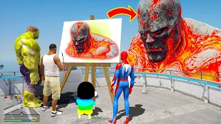 GTA 5 | GTA5 BUT WHATEVER TITAN LAVA GOD VENOM SHINCHAN, FRANKLIN & HULK DRAWS COMES TO REAL LIFE