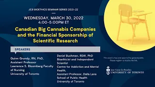 Canadian Big Cannabis Companies and the Financial Sponsorship of Scientific Research