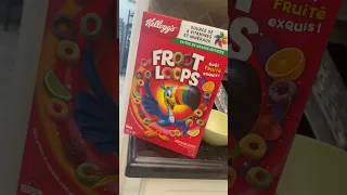 Je teste les céréales FROOT LOOPS au CANADA 🇨🇦#cereal #frootloops #canada #dejeuner #test