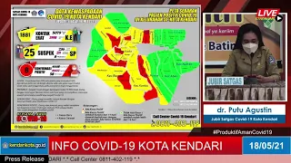LIVE STREAMING : Info Covid-19 Kota Kendari, Selasa, 18 mei 2021