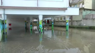 Hochwasser Cochem an der Mosel Teil 3 04.02.2021 Flut Überschwemmung Überflutung river flood germany