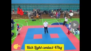 Kickbox WAKO Kick light-contact 47kg girls Odessa