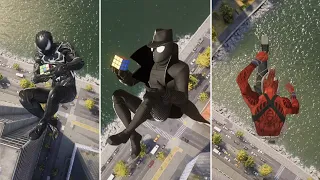 Jumping Off the Highest Building w/ All Suits - Spider Man 2 PS5 2023