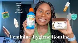 FEMININE HYGIENE ROUTINE 2021| HOW TO SMELL FRESH & CLEAN ALL DAY| Tips to have soft + glowy skin