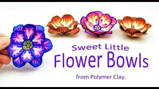 Sweet Little Flower Bowls from Polymer Clay, a Tutorial