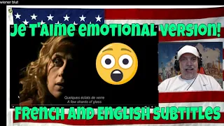 Je t'aime Lara Fabian French and English subtitles - REACTION - WOW, SOOO Emotional!