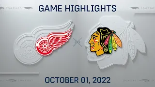 NHL Preseason Highlights | Red Wings vs. Blackhawks - October 1, 2022