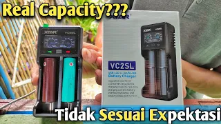 Review Battery Charger XTAR VC2SL - Cek kapasitas mAh