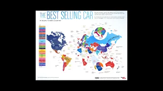 The Best Selling Car in every country! #map #cars #countries #youtubeshorts