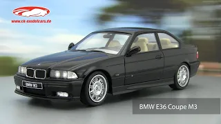 ck-modelcars-video: BMW E36 Coupe M3 Baujahr 1994 schwarz Solido