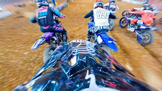 GOPRO: COURSE INDOOR SALON DU 2 ROUES ( à la fin c'était chaud..)