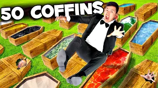 Trust Falling into 50 Mystery Coffins!!