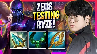 ZEUS TESTING RYZE TOP IN KOREA SOLOQ! - T1 Zeus Plays Ryze TOP vs Rumble! | Season 2024