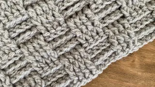 How to Crochet basket weave stitch/ Baby blanket