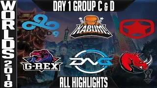 Worlds 2018 Day 1 Highlights Play in Stage ALL GAMES