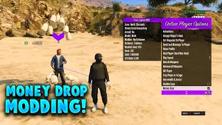 GTA5 MOD MENU MONEY DROP RANDOM PEOPLE! (GTA5 MODDING)