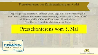 Pressekonferenz zur Kabinettssitzung am 5. Mai