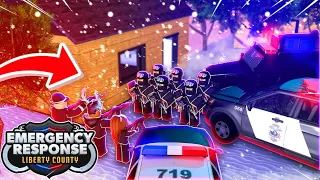 RIVER CITY MAFIA TAKES OVER ACTIVE POLICE SCENE (Pt.2)! - ERLC Roblox Liberty County