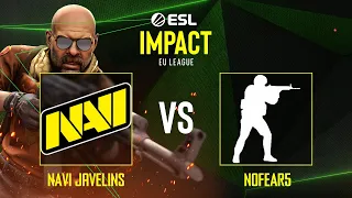 NAVI Javelins vs NOFEAR5 | Map 3 Mirage | ESL Impact League Season 2 - Europe -