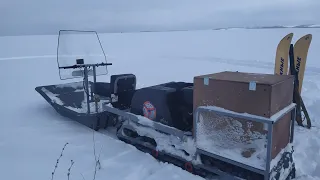 Охота по глубокому снегу на мотобуксировщике Ураган Промысловик. Тест-драйв проходимости