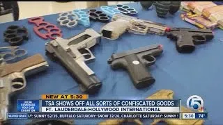 TSA shows off all sorts of confiscated goods