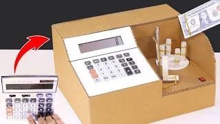 How to make Money counting machine from calculator||money counting machine school projects .