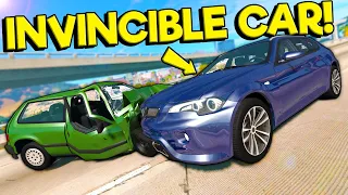 INVINCIBLE CAR VS PAPER CAR POLICE CHASE! - BeamNG Gameplay & Crashes - Cop Escape