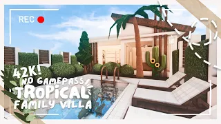 Tropical Starter Family Villa I No Gamepass I Bloxburg Build and Tour I iTapixca Builds