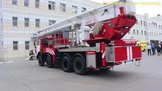 RUSSIAN FIRE TRUCK responding compilation