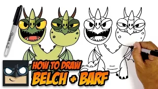 How to Draw Belch and Barf | How to Train your Dragon