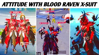 Attitude With Blood Raven X-suit 😈 & MAX PHARAOH X-SUIT  ( Part 75 ) | Hey Noob Gaming