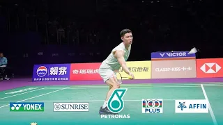 Amazing Defend LEE ZI JIA 💪.Speed reaction winning point#badminton LZJ vs CHOU TIEN CHEN