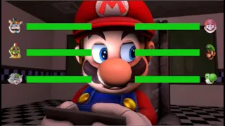 SFM FNaF MARIO MOVIE TOXIC Security Breach VS PRIME Security breach WITH Healthbars #3