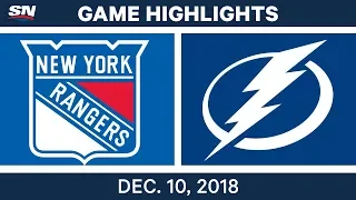 NHL Highlights | Rangers vs. Lightning - Dec 10, 2018