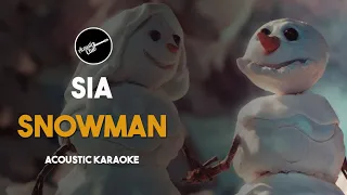 Sia - Snowman (Acoustic Karaoke Guitar)