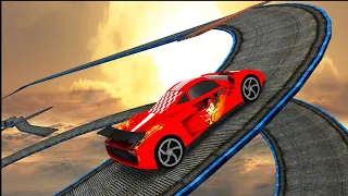 Crazy Ramp Car Stunts Racing 2024 - Impossible GT Car Mega Tracks Simulator 3D: Android Gameplay #2