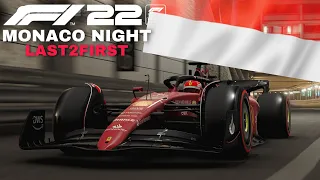 F1 22 Gameplay - MONACO AT NIGHT!! | Charles Leclerc Last To First Challenge