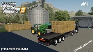 Baling a straw | Animals on Felsbrunn | Farming Simulator 19 | Episode 1