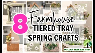 🌿 8 BRAND NEW Farmhouse Tiered Tray Spring DIYS for 2023