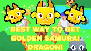 BEST WAY TO GET GOLDEN SAMURAI DRAGON IN PET SIMULATOR X| OP WAY!