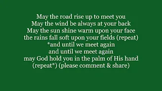 IRISH BLESSING KARAOKE Instrumental May The Road Rise Up Lyrics Word  trending sing along song music