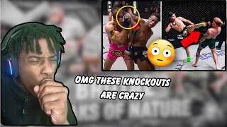 CRAZY REACTION TO - 10 Minutes Of BRUTAL Muay Thai Knockouts