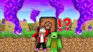 Epic TORNADO PORTAL vs JJ and Mikey Doomsday Bunker  - Minecraft (Maizen)