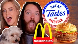 Irish People Try AMERICA State Burgers from McDonalds