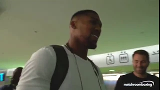 Anthony Joshua & Andy Ruiz arrive in Saudi Arabia for Clash On The Dunes press conference
