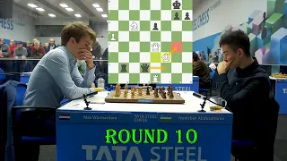 Max Warmerdam (2625) vs Nodirbek Abdusattorov (2727) || Tata Steel Masters 2024 - R10