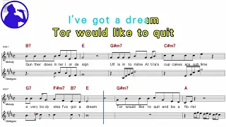 I've got a dream karaoke sheet music for players,chord,chorus,Lyrics add(Ye karaoke)