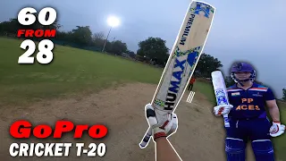 60* (28) GoPro Batsman Helmet Camera View🔥 | Playing With RANJI TROPHY PLAYER😍 | GoPro Cricket Vlogs