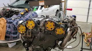 Installing a 6G72 3000GT Stealth Turbo on the Engine Stand