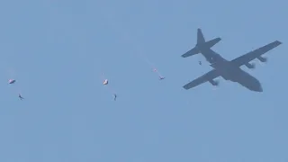 RAF Falcons parachute team practice display, RAF Brize Norton, England [4K]